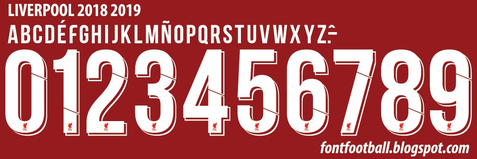 liverpool jersey font